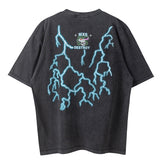 SAINT MICHAEL  + TEFLON DISCO Distressed Printed Cotton-Jersey T-Shirt